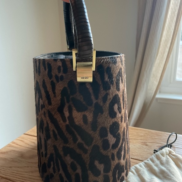 Beautiful bag basket leopard Kenzo leather bucket bag - Picture 8 of 11